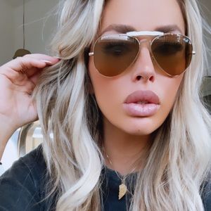 Ray ban aviator White bar